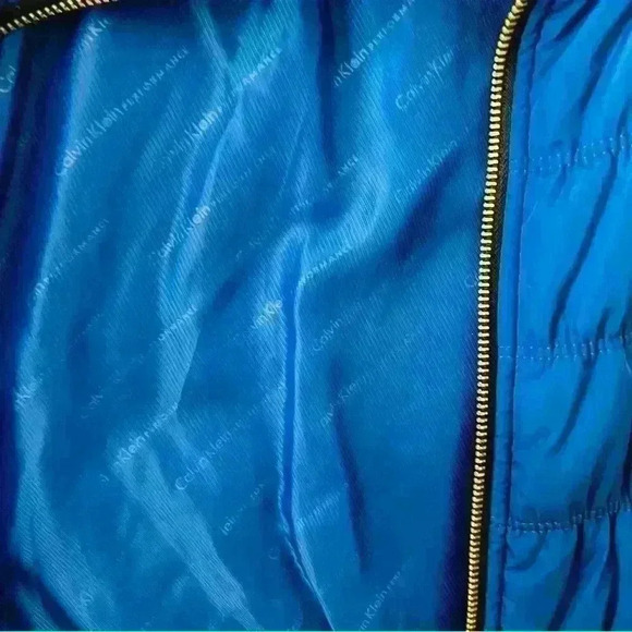 CALVIN KLEIN PLUS SIZE BLUE/BLACK GOLD ACCENTS ACTIVE FALL WINTER  ATHLETIC VEST - Picture 10 of 12